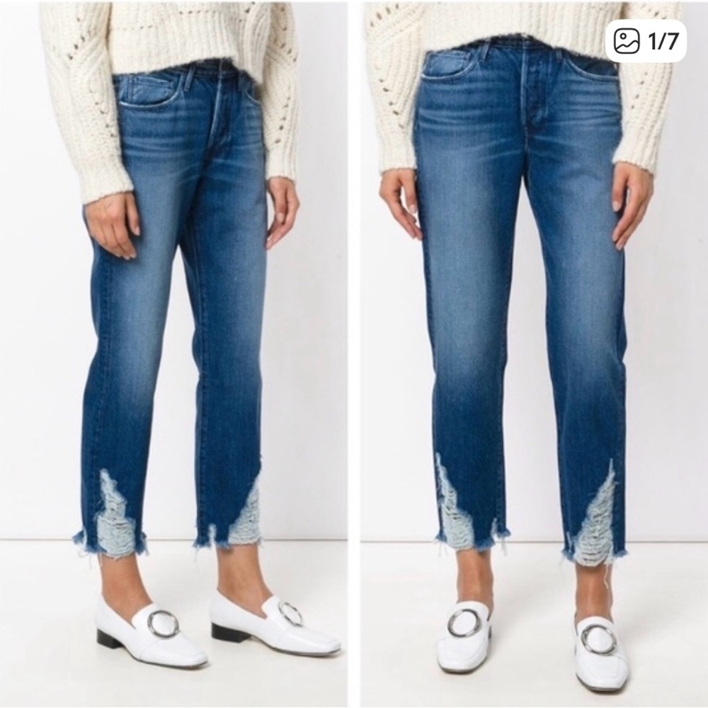 3x1 NYC Distressed Blue Jeans